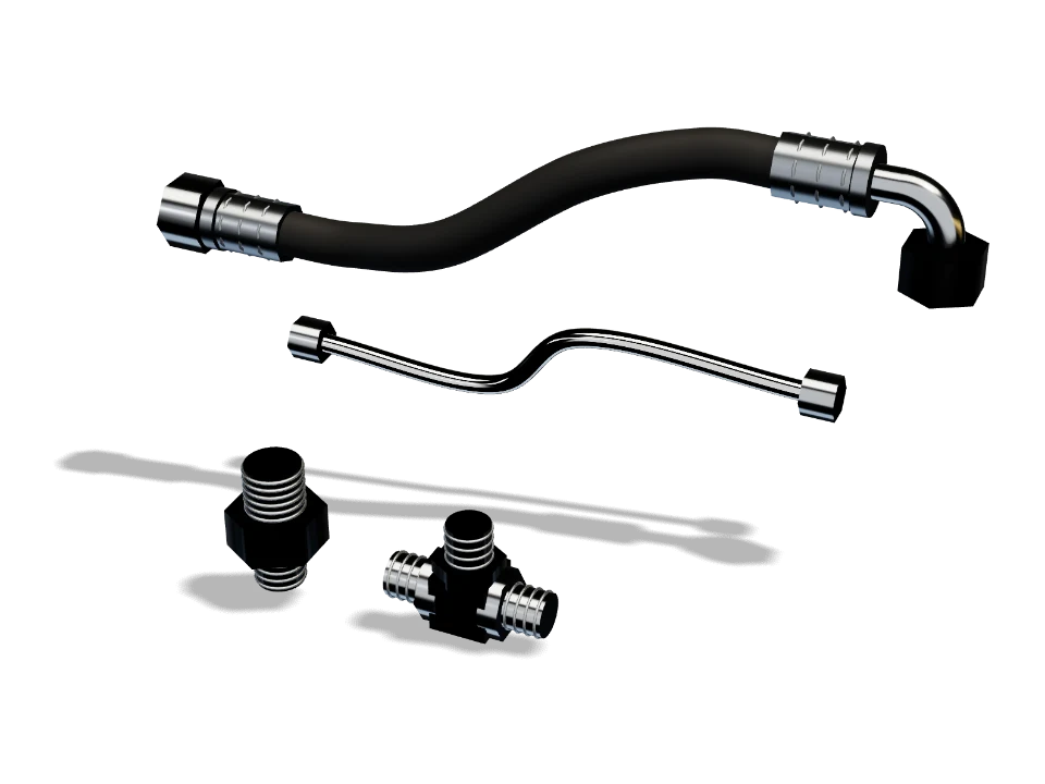 Illustration: hoses, pipes & fittings